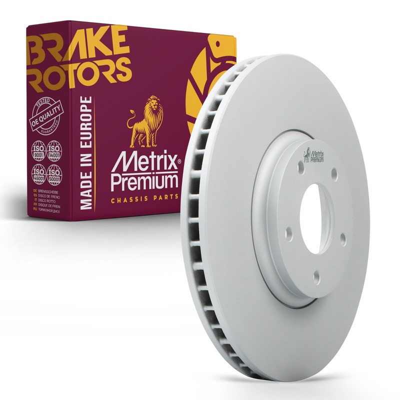 Metrix Premium Front Coated Vented Disc Brake Rotor Fits Nissan 350Z, Murano