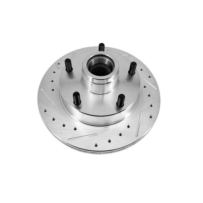 9.25" GM Metric Disc Brake Kit, Drilled/Slotted, Fits 49-54 Chevy Car, 5x4.5" BP gallery