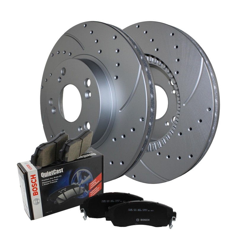 Front Brake Kit Drilled 282mm Rotors Bosch Ceramic Pad For ILX Accord Civic CR-V