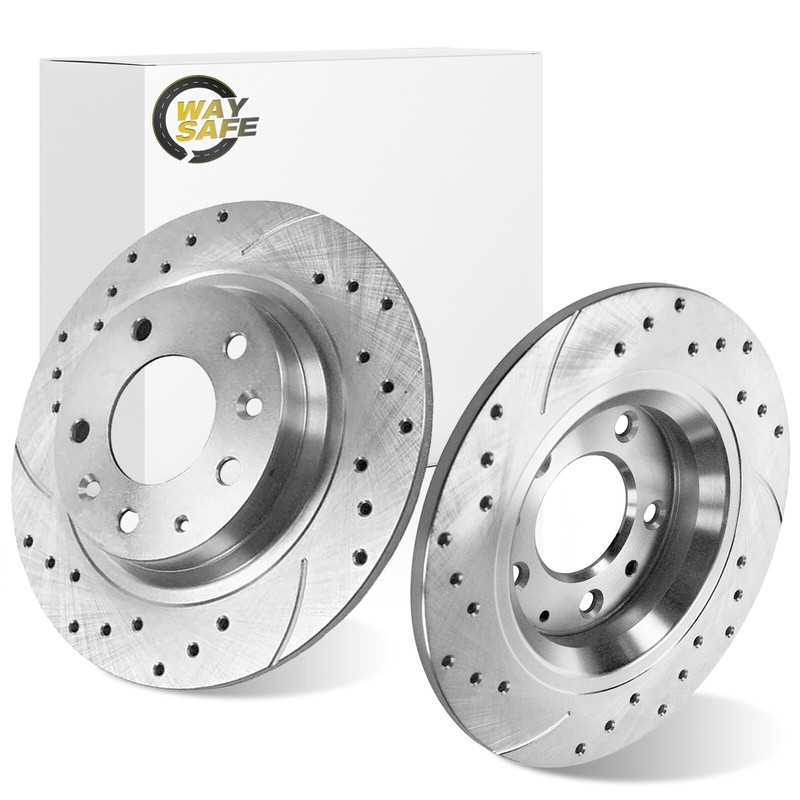 2x Rear Drilled Brake Disc Rotors for 2007 - 2011 MKZ 2006 - 2011 Mercury Milan gallery