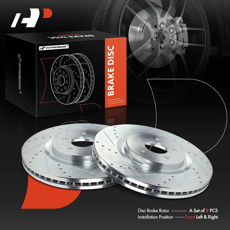 A-Premium Front Side Drilled Brake Rotor for INFINITI G37 Q60 Q70 M37 Q50 Q70L gallery