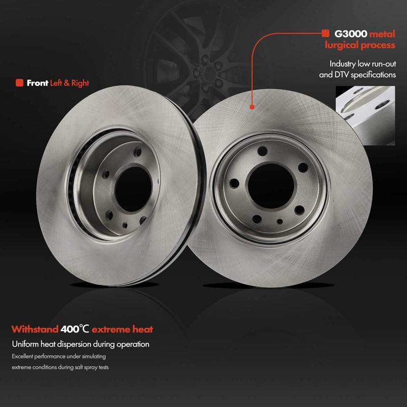 2x Front Left & Right Disc Brake Rotors for Cadillac ATS 13-17 CT4 20-23 300mm gallery