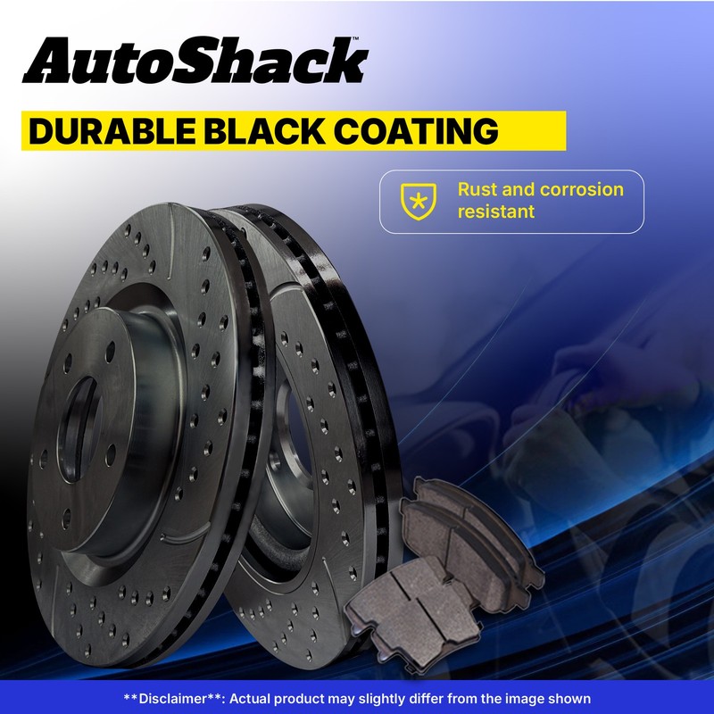 Rear Drilled Slotted Brake Rotors Ceramic Pads for Chevrolet, Trax 2018-2022 gallery
