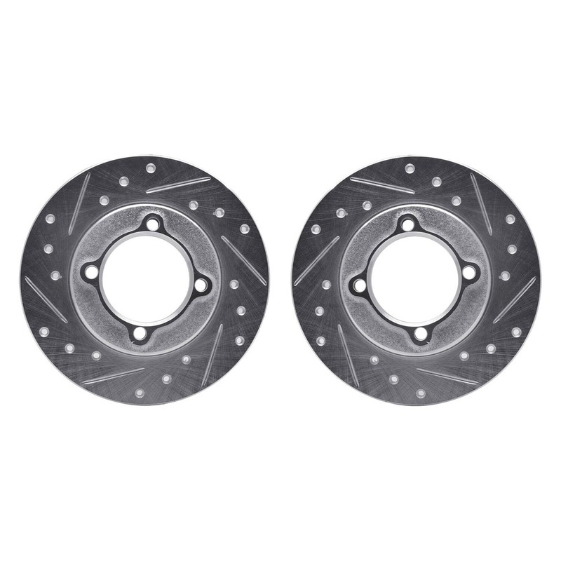 For Ford Festiva 88-93 R1 Concepts Drilled & Slotted Front Brake Rotor Set