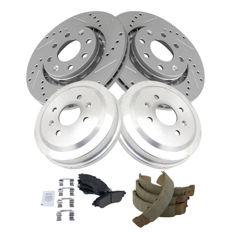 TRQ Performance Brake Pad & Rotor,Shoe & Drum Kit Fits Various Makes and Models gallery