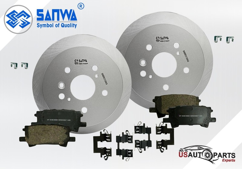 REAR BRAKE ROTOR SOLID GEOMET COATED &CERAMIC PAD KIT 288 mm FOR LEXUS 2004-2009