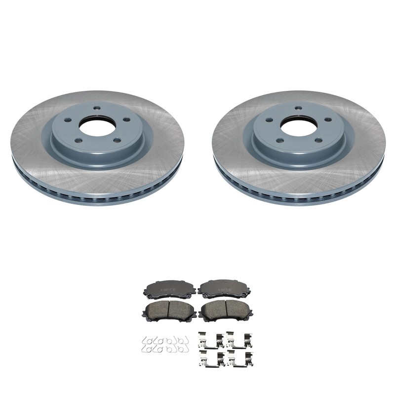 DuraGo Front Rotors Akebono ProACT Ceramic Disc Brake Pads Kit For Q50 Q60 QX50