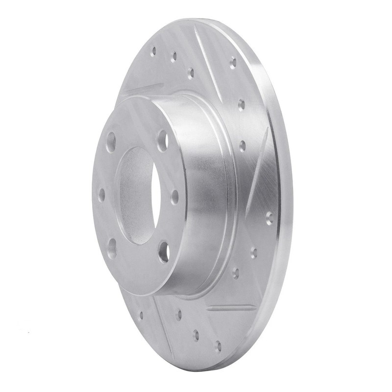 Dynamic Friction 631-07000R DFC Brake Rotor – Drilled and Slotted – Silver