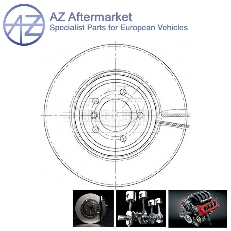 Fits BMW 3 Series 2006-2013 X1 2009-2015 3.0 D AZ Front Brake Disc 34116855000