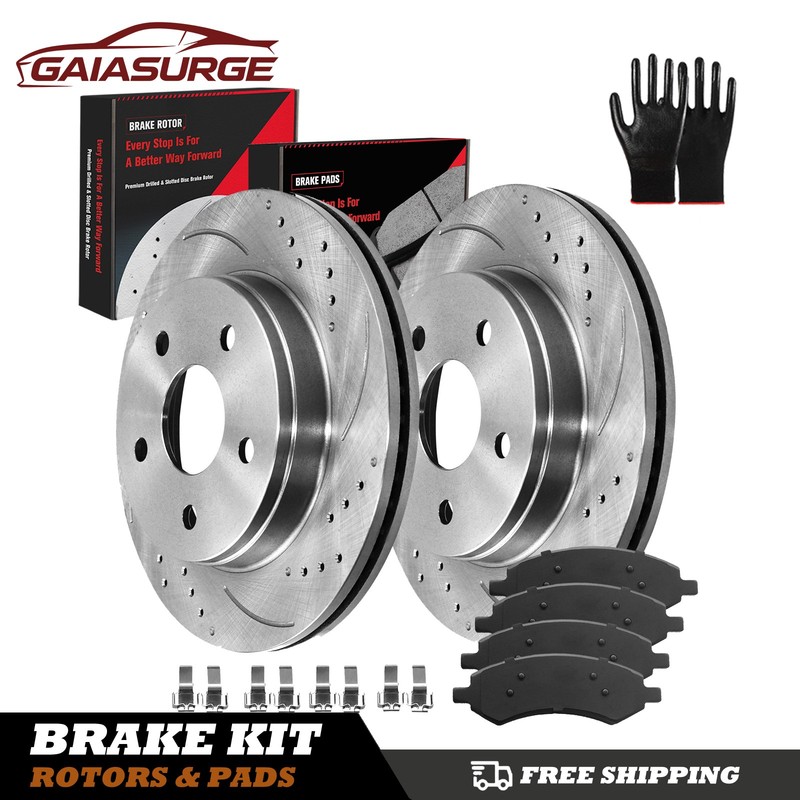 336mm Front Disc Brake Rotors Ceramic Pads for Dodge Ram 1500 Chrysler Aspen