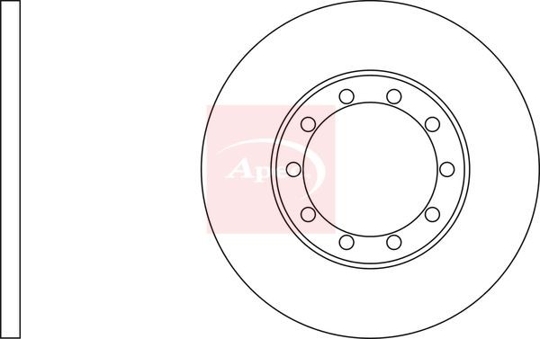Brake Disc Rear Solid Braking Fits Ford Transit Transit Tourneo APEC DSK2527