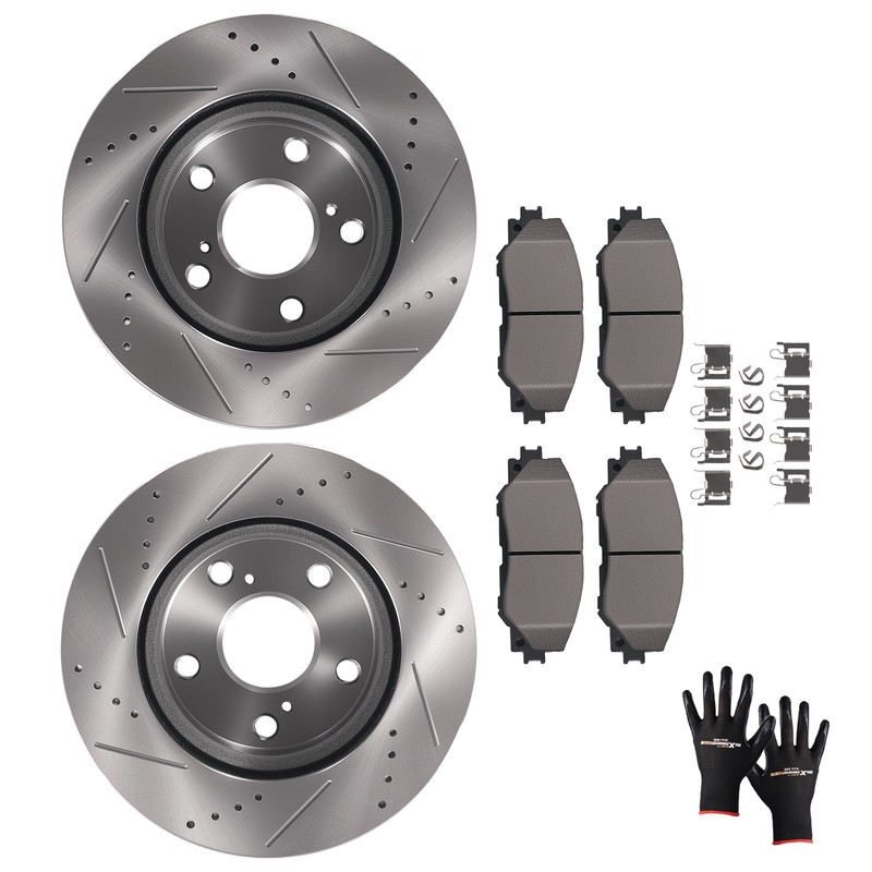 Front Brake Rotors and Pads Set for Lexus HS250h 2010-12 Toyota Prius V 2012-17 gallery