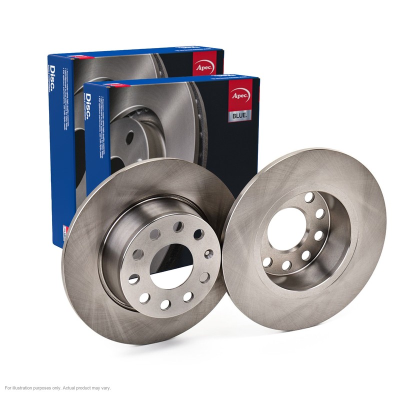 2X APEC Rear Brake Discs for CUPRA ATECA 2023- 272mm Solid SDK7136
