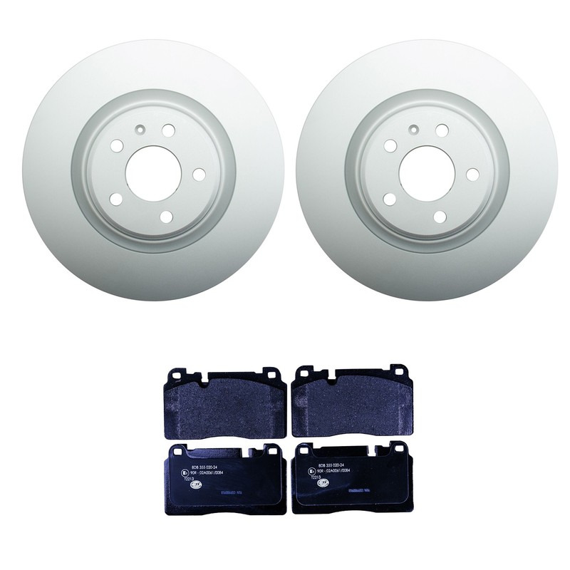 Hella Front Rotors Low-Met Disc Brake Pad Kit For Audi Q5 2016-2017