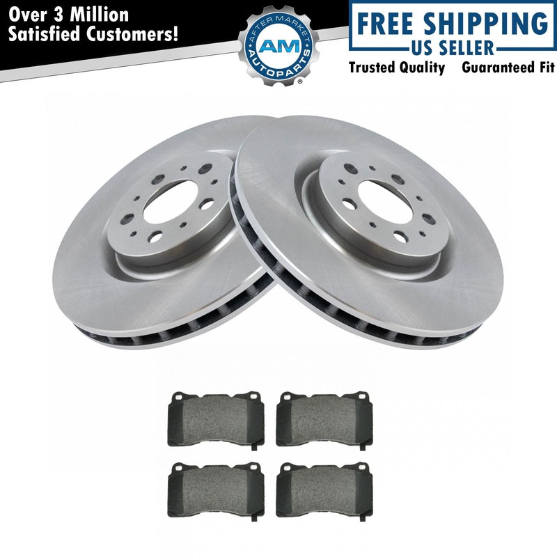 Front Metallic Brake Pad & 2 Rotor Kit for 04-07 Volvo S60 V70 TR T R