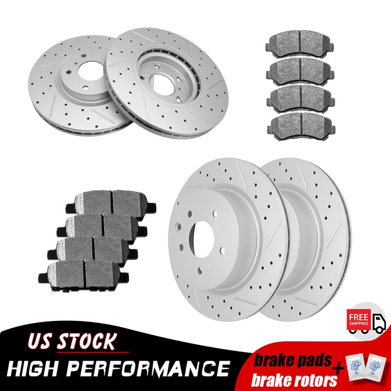 For 2009 – 2022 Nissan Maxima Front Rear Disc Rotors Ceramic Brake Pads Kit