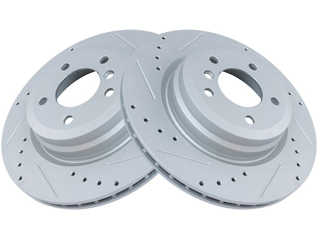 TRQ 61RW47D Rear Brake Rotor Set Fits 2013-2015 BMW X1 xDrive35i