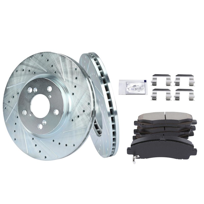 Brake Disc and Pad Kits 2-Wheel Set Front for Honda Ridgeline 2006-2011