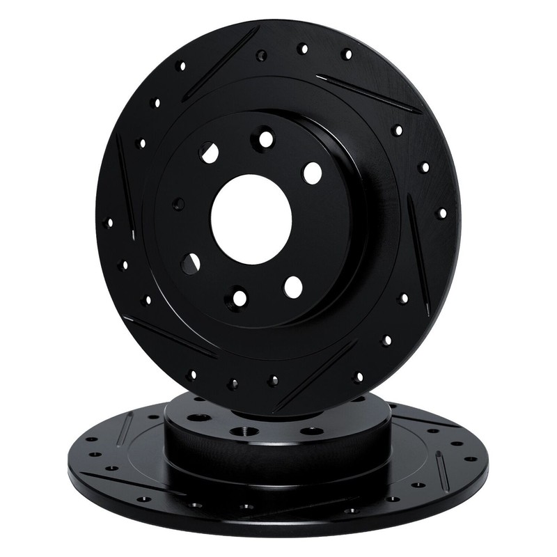 R1 Concepts Drilled & Slotted Front Brake Rotor Set