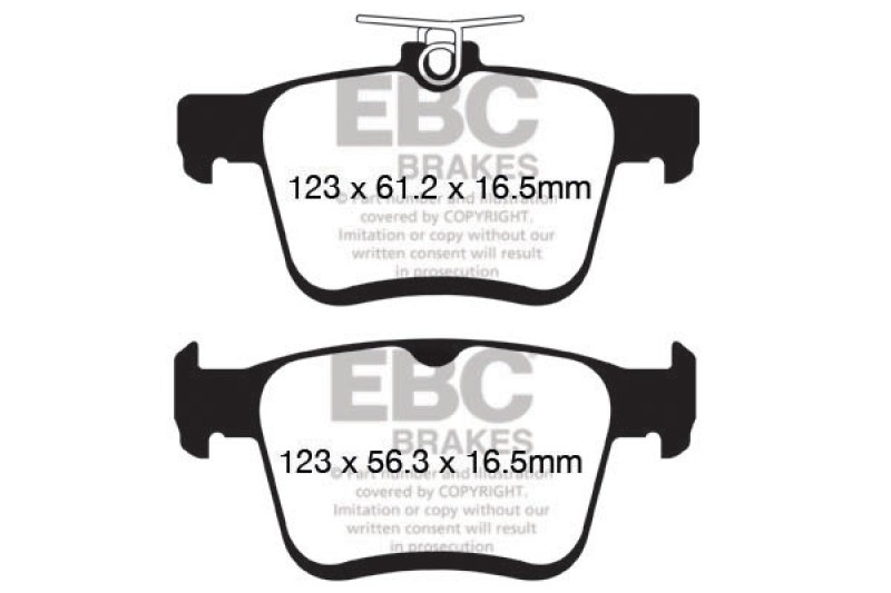 EBC DP32153C Redstuff Rear Brake Pads for 2015-2023 VW GTI/Golf R/Audi A3/TT gallery