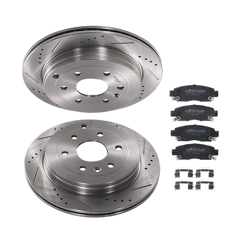 Rear Disc Brake Rotors Ceramic Pads for Chevrolet Traverse 2009-2017 S55151