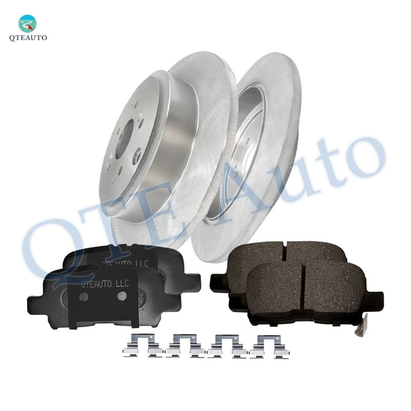 Set of 6 Rear Disc Brake Rotors-Ceramic Brake Pad kit For 2001-2006 Acura MDX