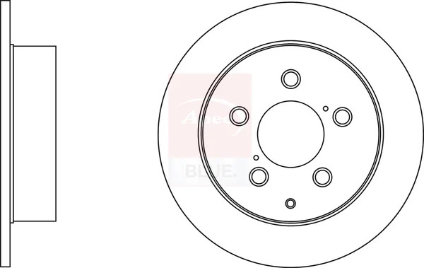 2x Brake Discs Pair Solid Rear 280mm SDK6612 Apec Blue Set 4243105050 Quality gallery