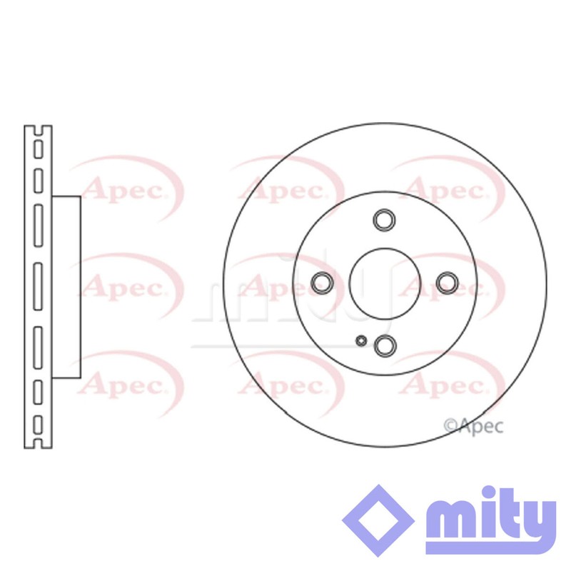 Fits Mazda 2 2007-2015 1.3 1.4 D 1.5 1.6 Brake Disc Front Mity DF7133251