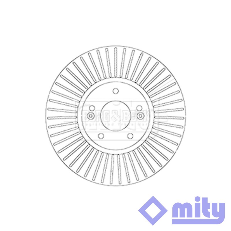 Fits Hyundai Santa Fe 2009- Kia Sorento 2009- Brake Disc Front Mity 517122P700