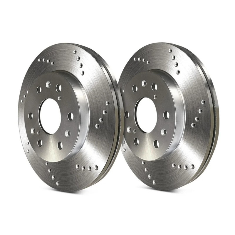 For Hyundai Accent 01-22 SP Performance Cross Drilled 1-Piece Rear Brake Rotors gallery