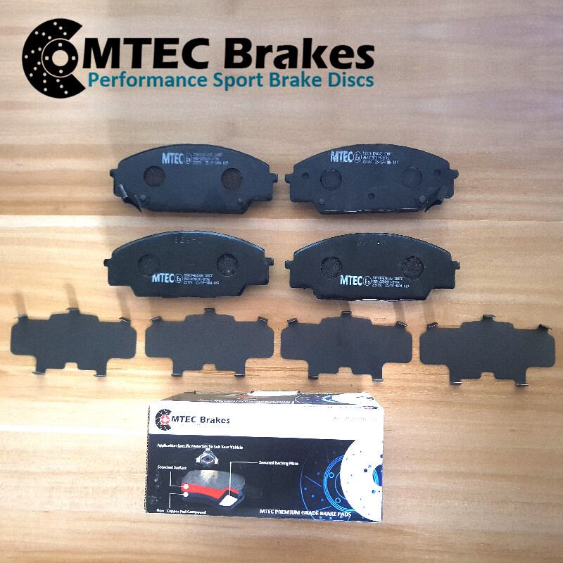 For Nissan 350z Roadster 03-10 Drilled Grooved Front Brake Discs & Mtec gallery