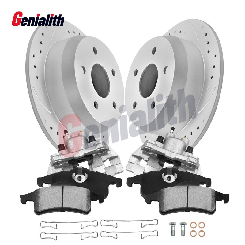 305mm Rear Drilled Brake Rotor & Pad + Caliper for Jeep Grand Cherokee 1999-2004