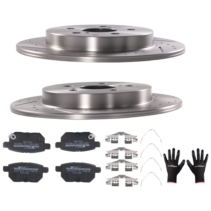 Rear Brake Rotors and Pads Set for Lexus CT200h 2011-2017/Toyota Prius 2010-2022