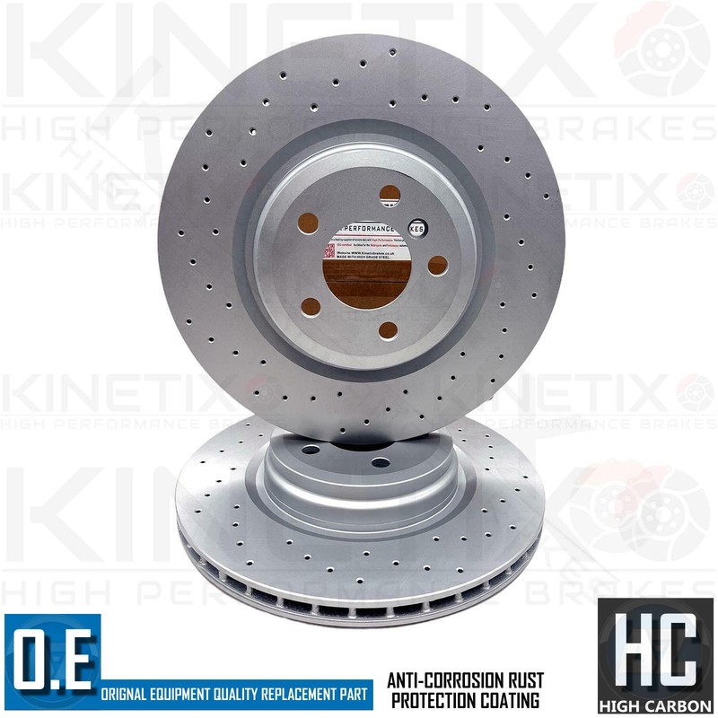 FOR BMW 750d 750i 750Li 760Li F01 F02 F03 F04 REAR DRILLED BRAKE DISCS SET 370mm