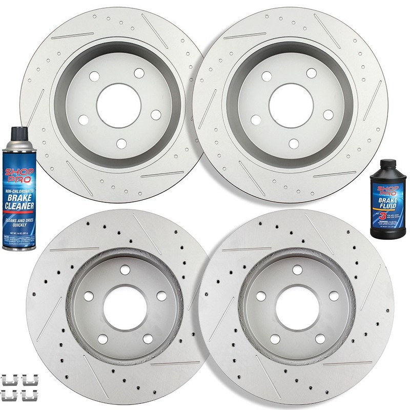 For 2005 2006 2007 2008 2009 2010 Honda Odyssey Front Rear Drilled Brake Rotors