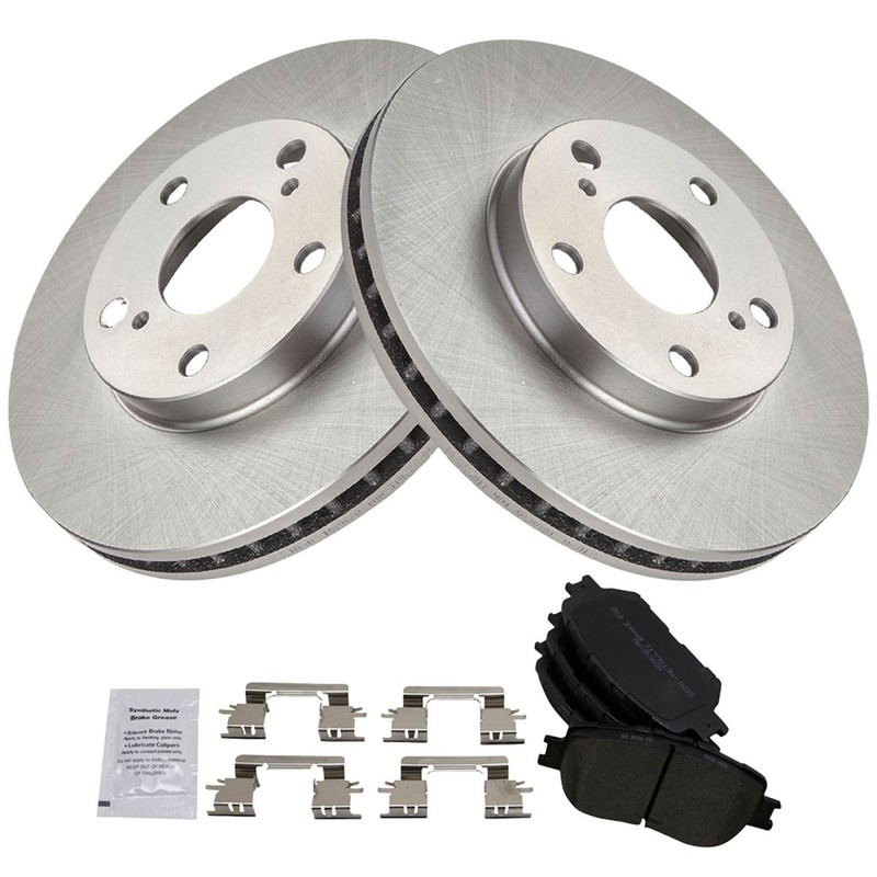 TRQ Front Premium Posi Semi Metallic Brake Pads & 2 Rotors Discs Kit for Camry gallery