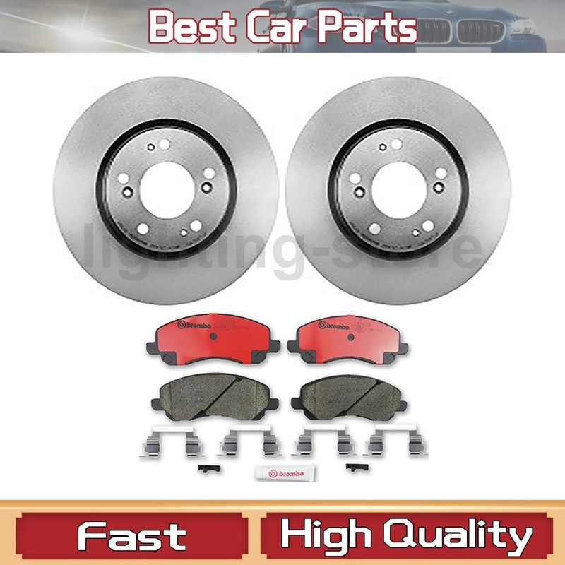 Front Disc Brake Pad Set Disc Brake Rotor Fits Mitsubishi 2004-2009 Galant 3 pcs