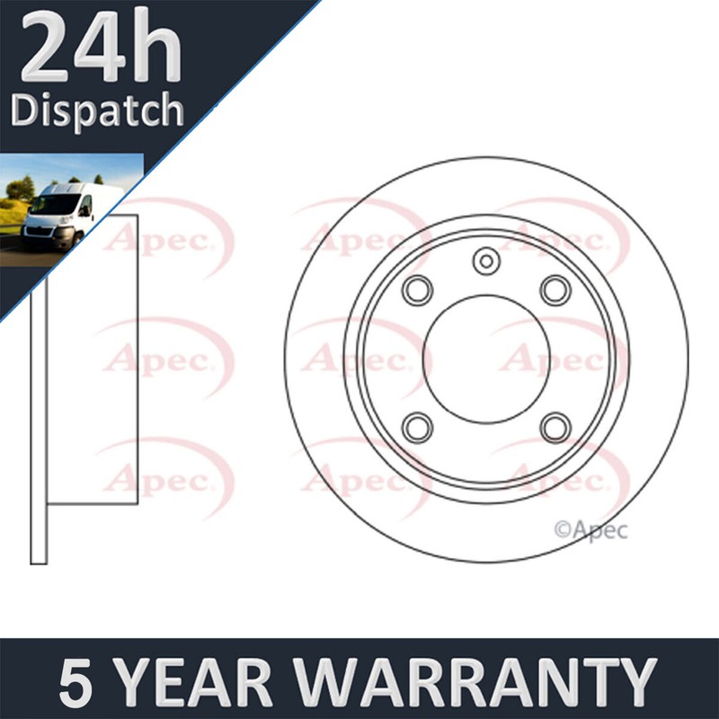 Fits Citroen Xantia 1993-2001 Purevue Rear 1x Brake Disc 95667811