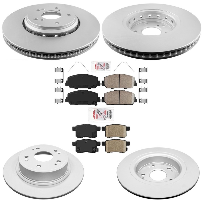 Front Rear Brake Rotors Brake Pads Honda Accord Touring Sedan 16-17 V6 3.5L