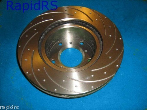 Slotted brake disc rotors to suit Mitsubishi 380 8/2005-4/2008 Front Pair 290m gallery