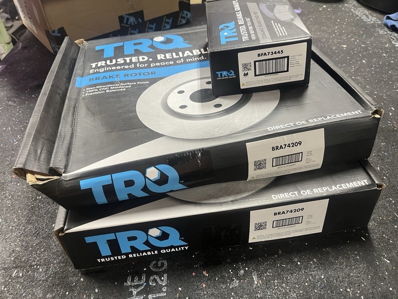 TRQ Ceramic Front Brake Pads And Rotors. 2017-2019 Subaru BRZ, 2019 Toyota 86.