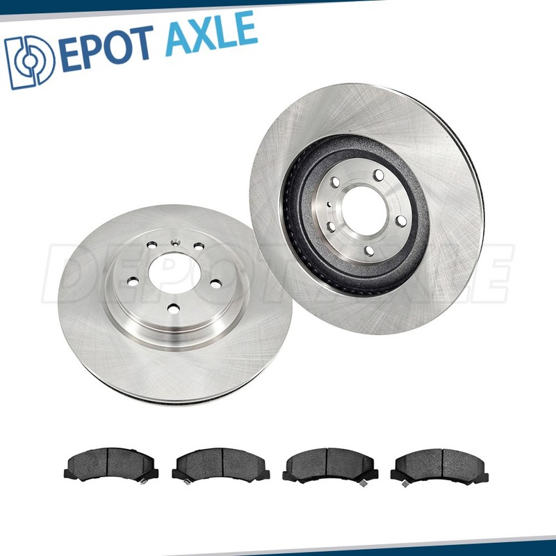 Front Brake Rotors & Ceramic Pads for 2006-2011 Cadillac DTS Buick LuCerne 323mm