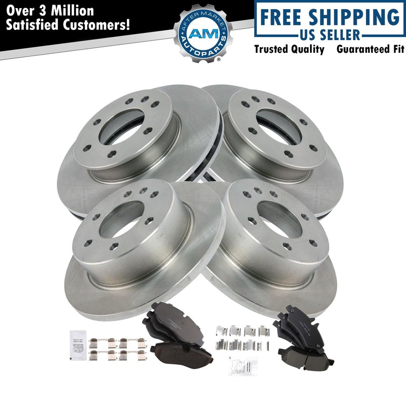 Front & Rear Brake Pad & Rotor Kit Ceramic Fits 07-18 Sprinter 2500