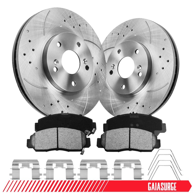 Front Brake Rotors + Brake Pads for 1999-2008 Acura TL 3.2L Rotor Brakes Pad Kit