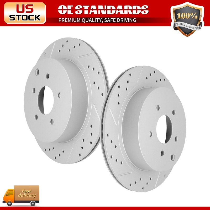 Rear Disc Drilled Brake Rotors for Nissan Murano Pathfinder Infiniti FX35 Q50