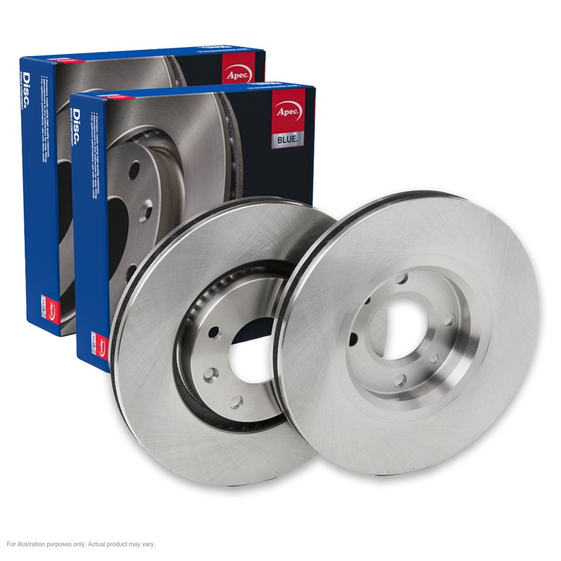 2x APEC Front Brake Discs For OPEL MOKKA 1.2 (76) 2020- SDK6063 96kW/131HP/1199c