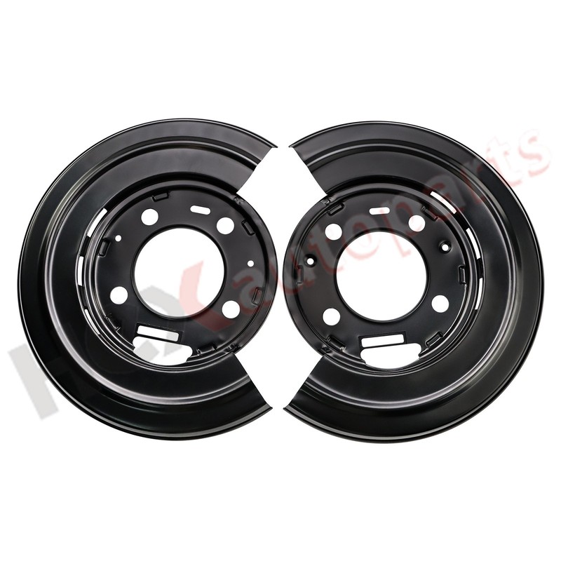 Pair Rear Brake Dust Shield Backing Plates For 1999-15 Ford F250 F350 Excursion gallery