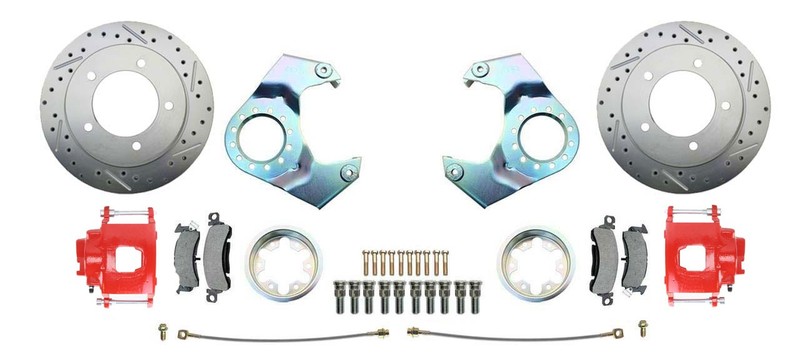 Scout 80/800 Front Disc Brake Conversion Kit (Wheel Kit Only) D/S Rotors, Red