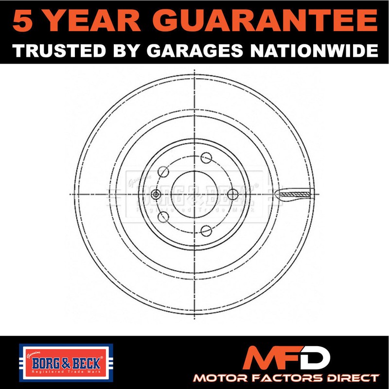 Fits Audi Q7 2015- 1x Brake Disc Rear Borg & Beck
