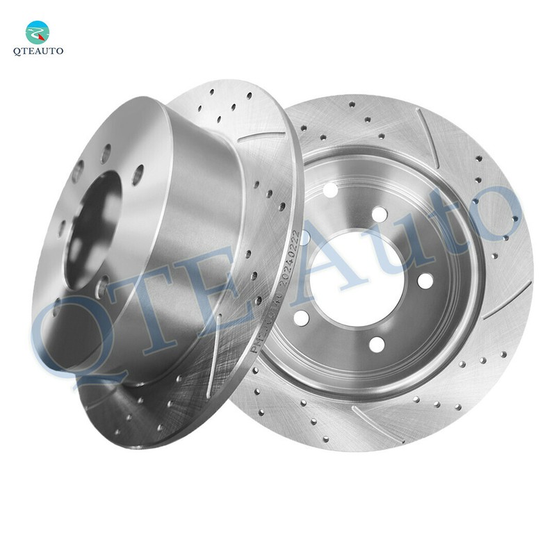 262 mm Rear Drilled Slotted Brake Disc Rotors For 2008-2011 Mitsubishi Lancer